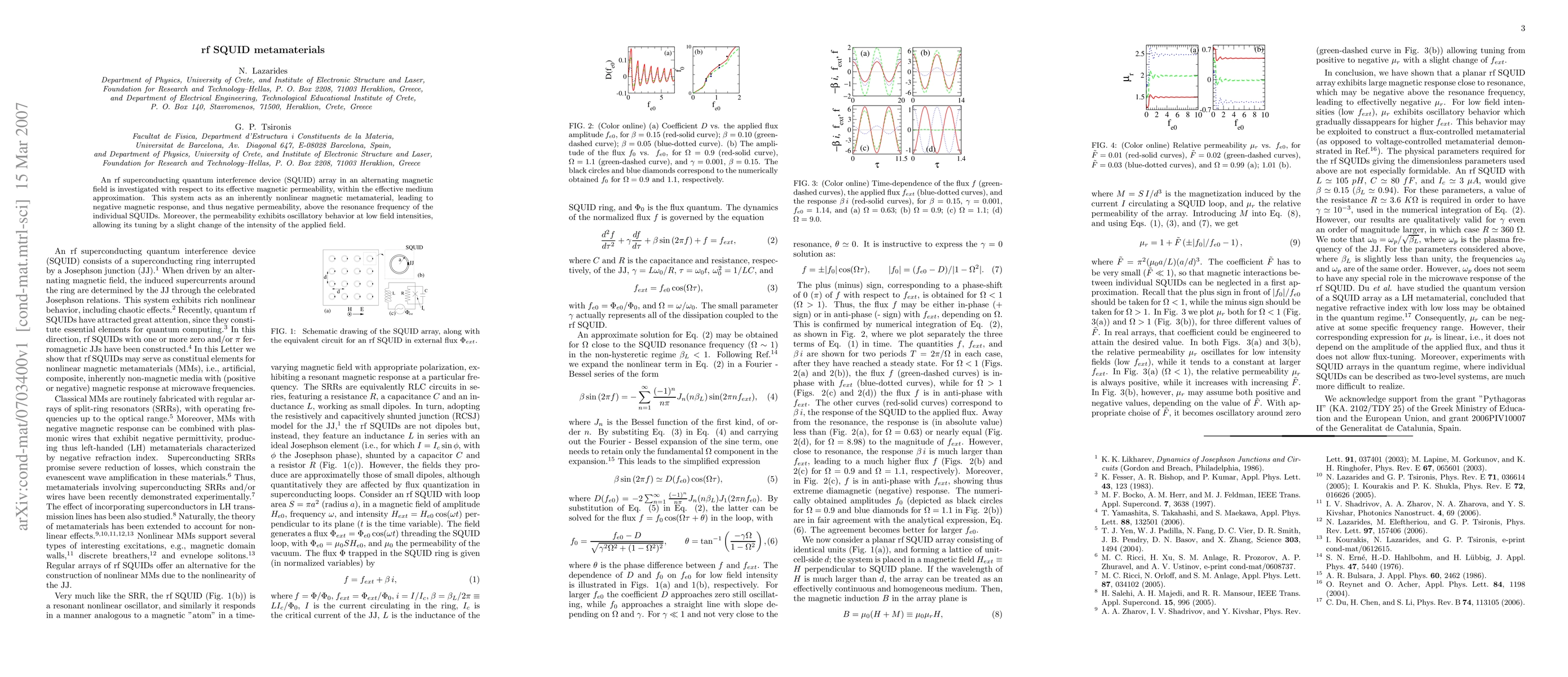 Thumbnail for rf SQUID metamaterials