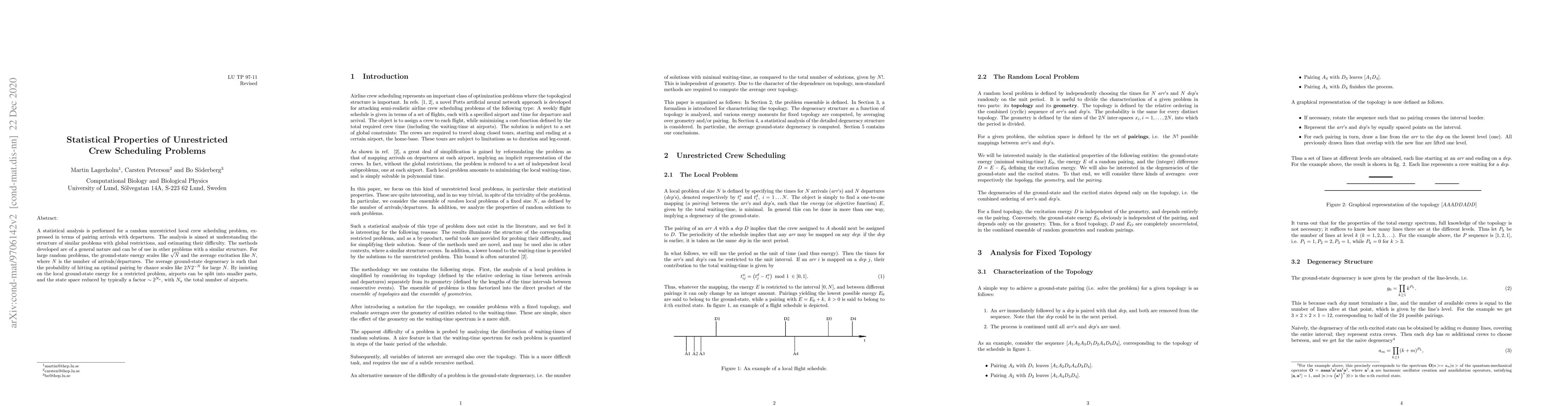 Thumbnail for Statistical Properties of Unrestricted Crew Scheduling Problems