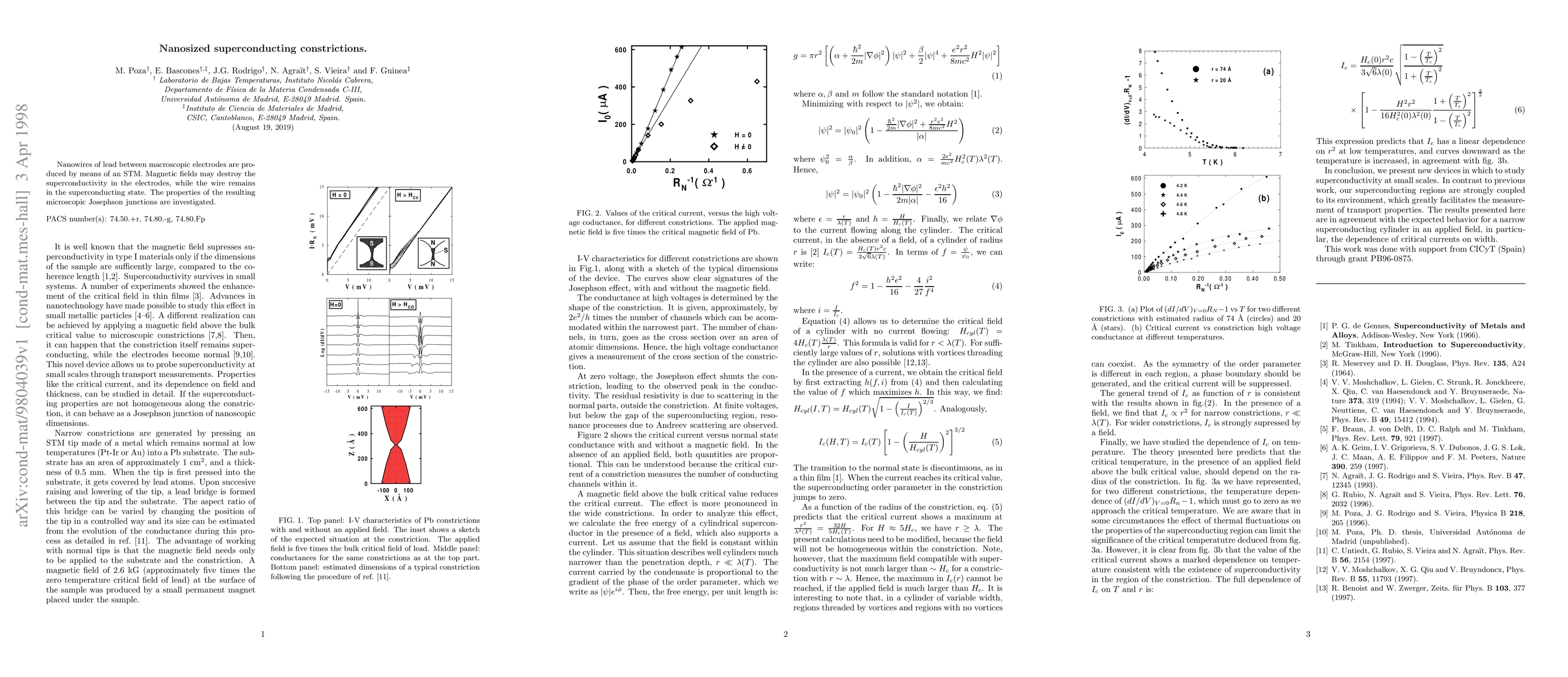 Thumbnail for Nanosized superconducting constrictions
