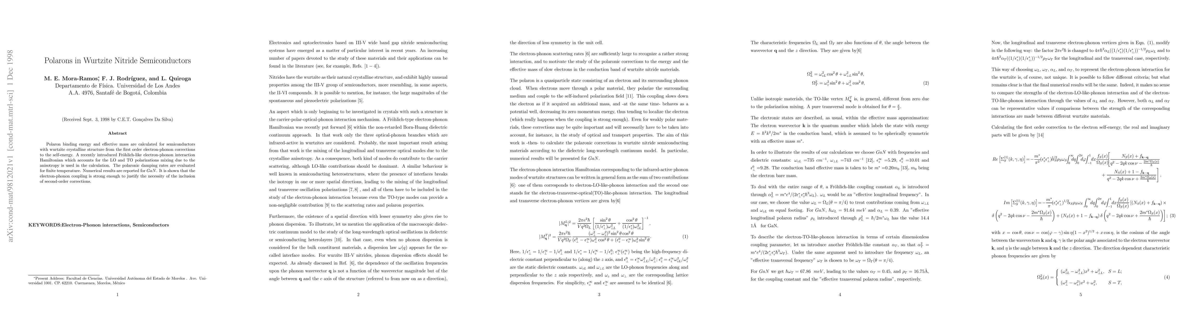 Thumbnail for Polarons in Wurtzite Nitride Semiconductors