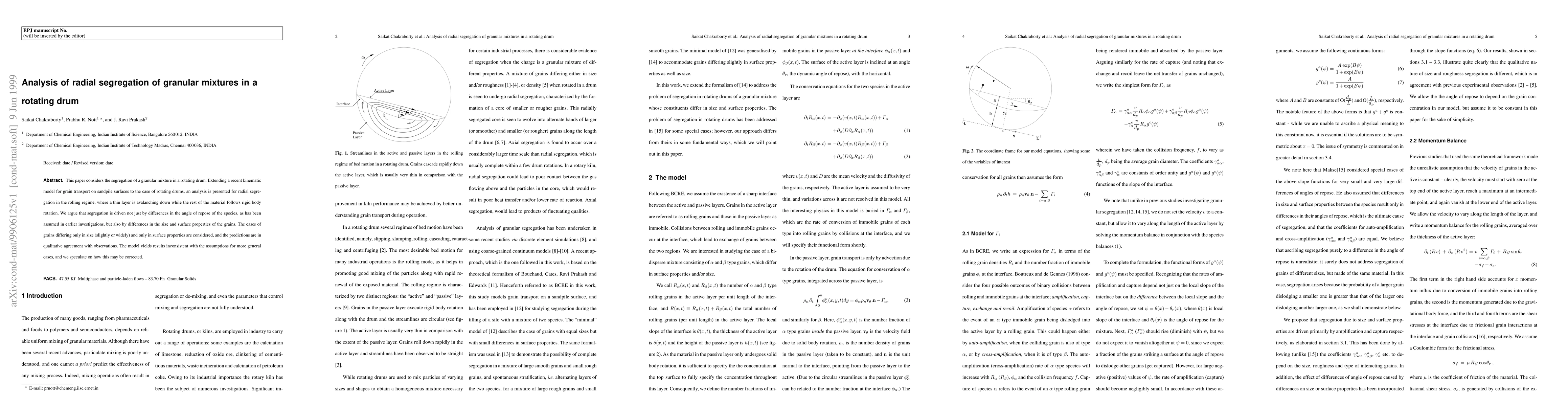 Thumbnail for Analysis of radial segregation of granular mixtures in a rotating drum