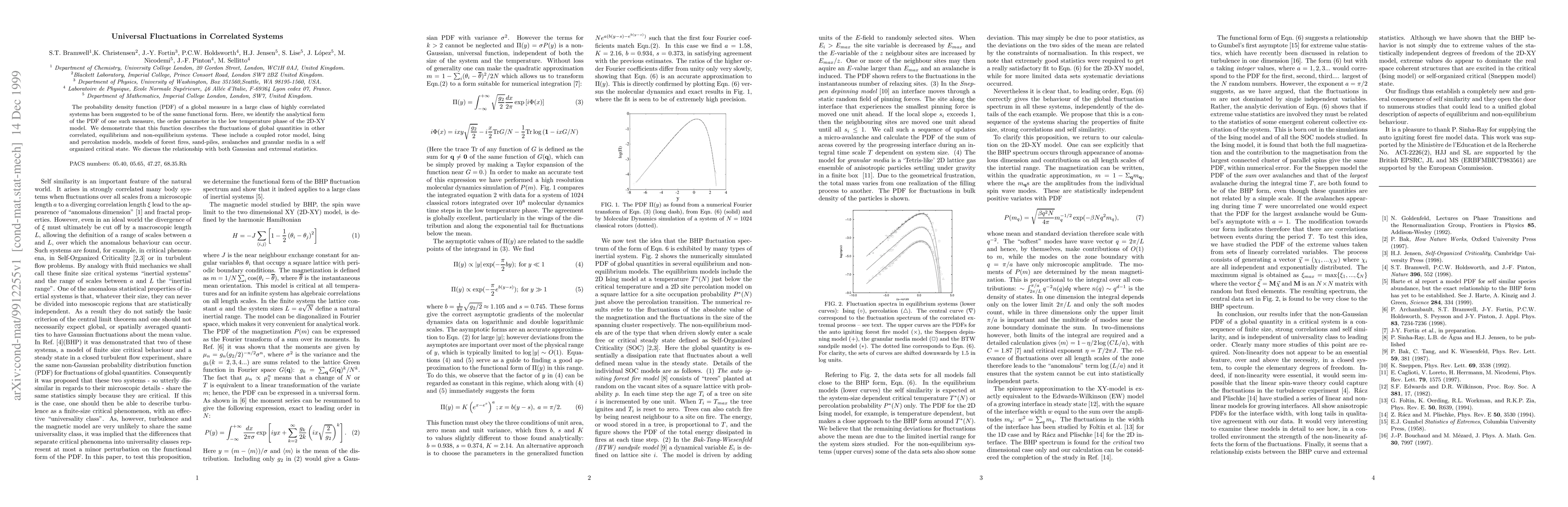 Thumbnail for Universal Fluctuations in Correlated Systems