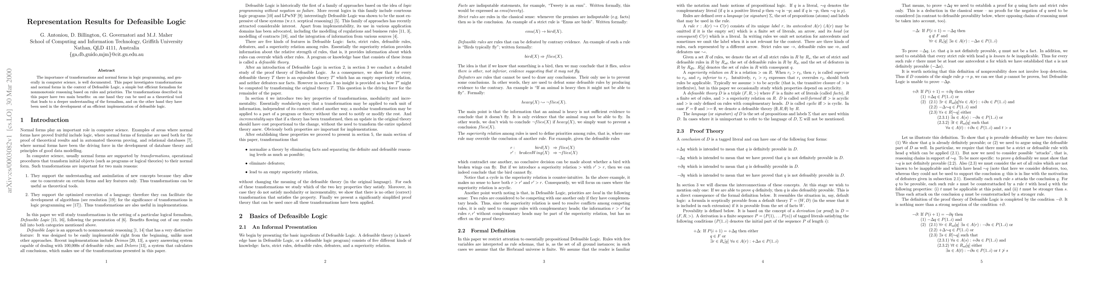 Thumbnail for Representation results for defeasible logic
