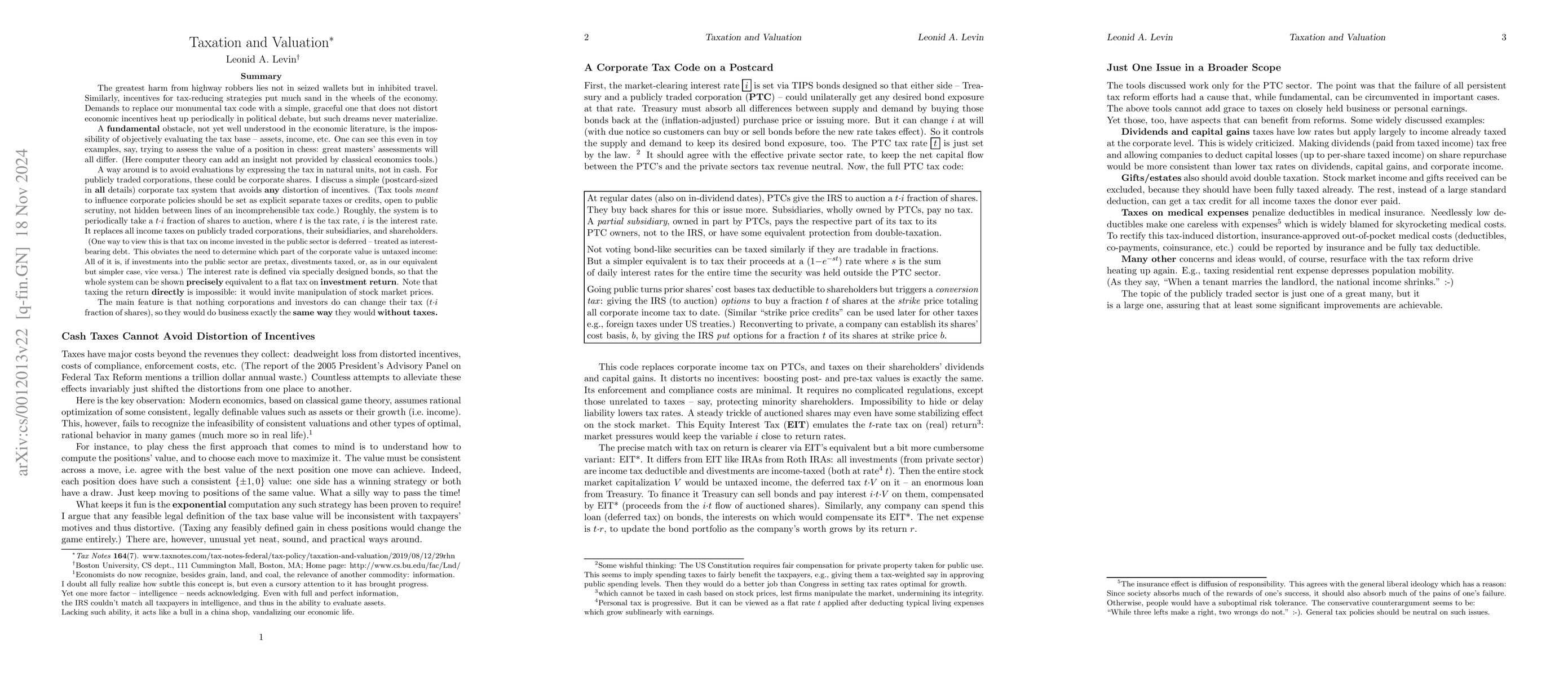 Thumbnail for Taxation and Valuation