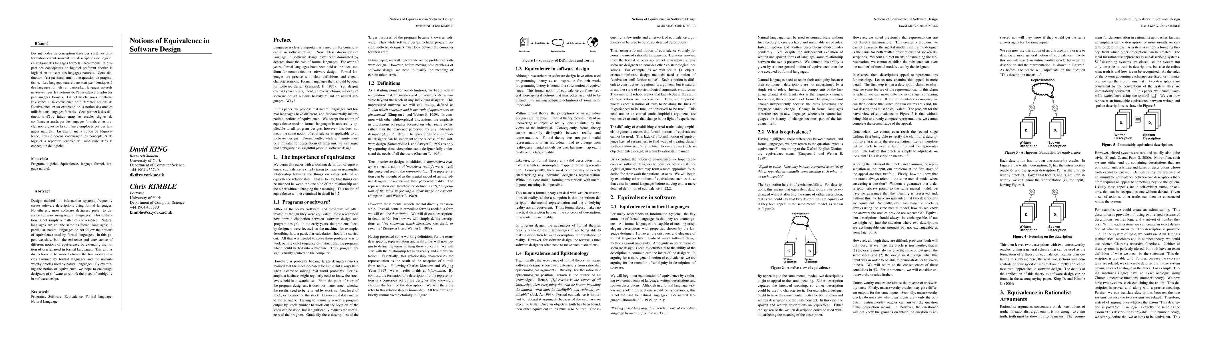 Thumbnail for Notions of Equivalence in Software Design