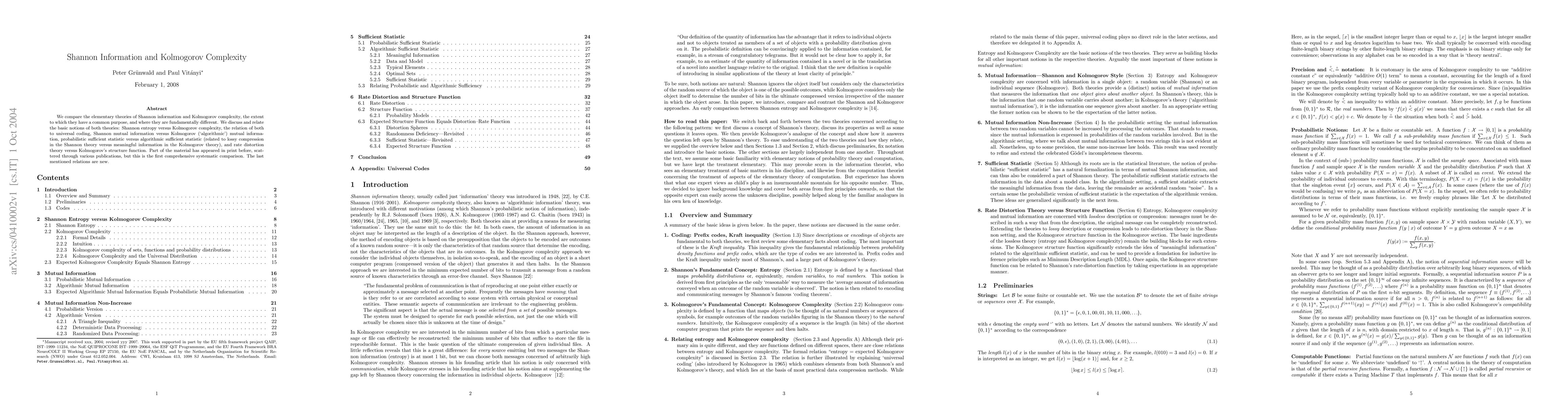 Thumbnail for Shannon Information and Kolmogorov Complexity