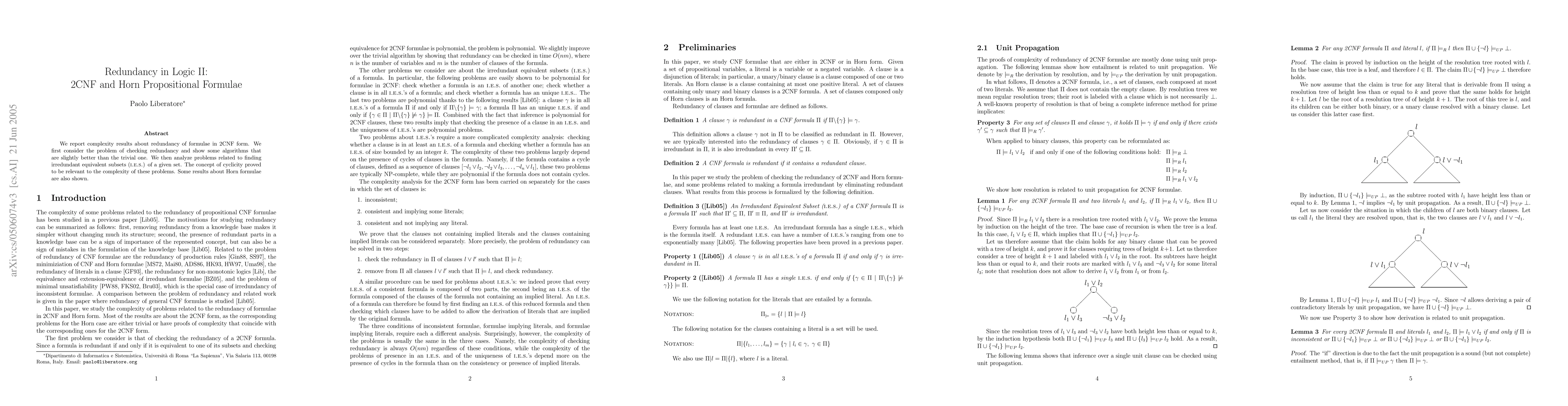 Thumbnail for Redundancy in Logic II: 2CNF and Horn Propositional Formulae