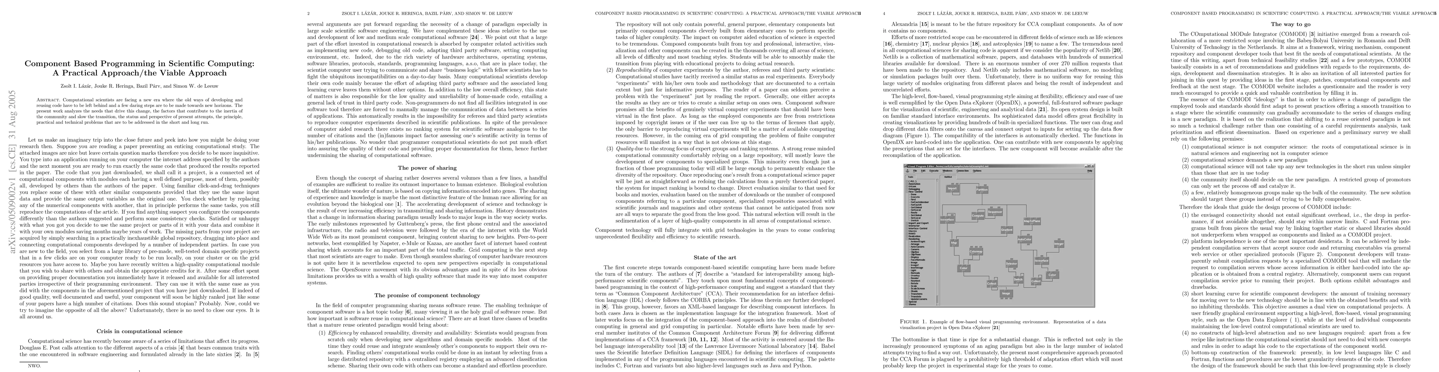 Thumbnail for Component Based Programming in Scientific Computing: The Viable Approach