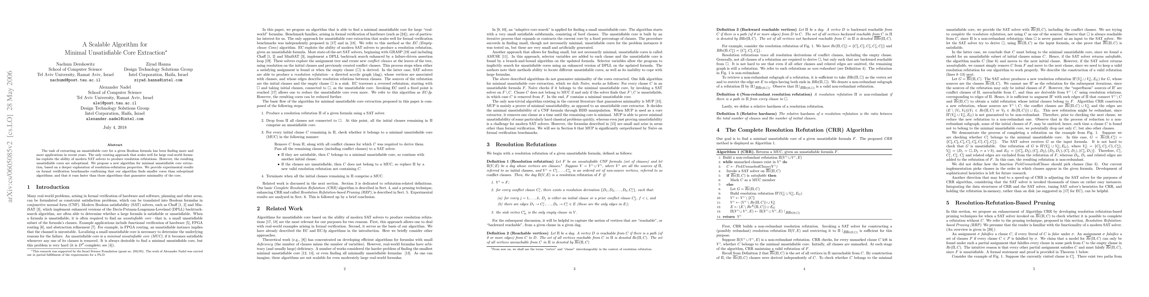 Thumbnail for A Scalable Algorithm for Minimal Unsatisfiable Core Extraction