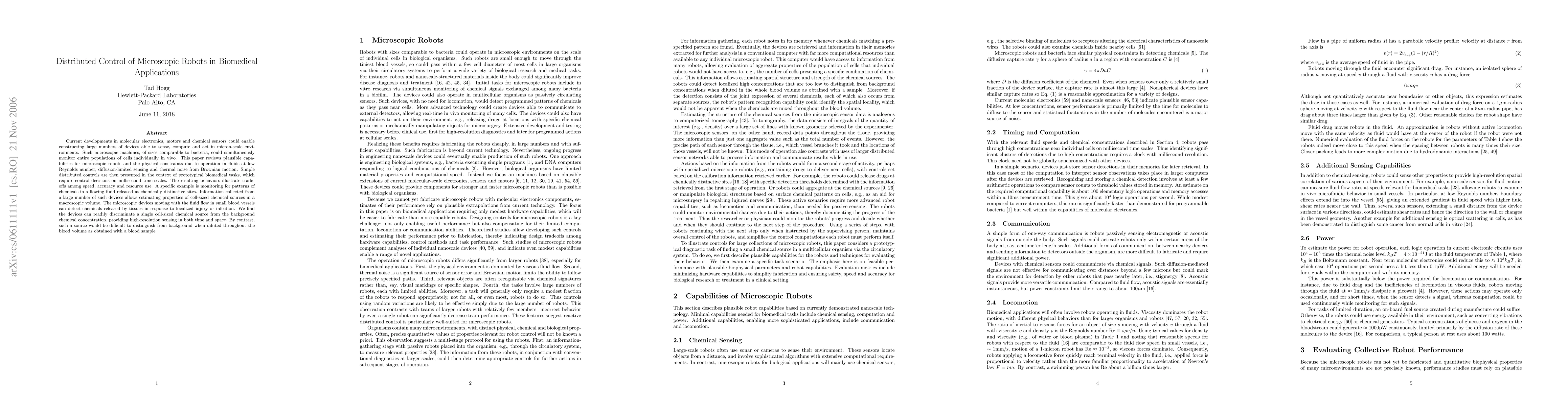 Thumbnail for Distributed Control of Microscopic Robots in Biomedical Applications