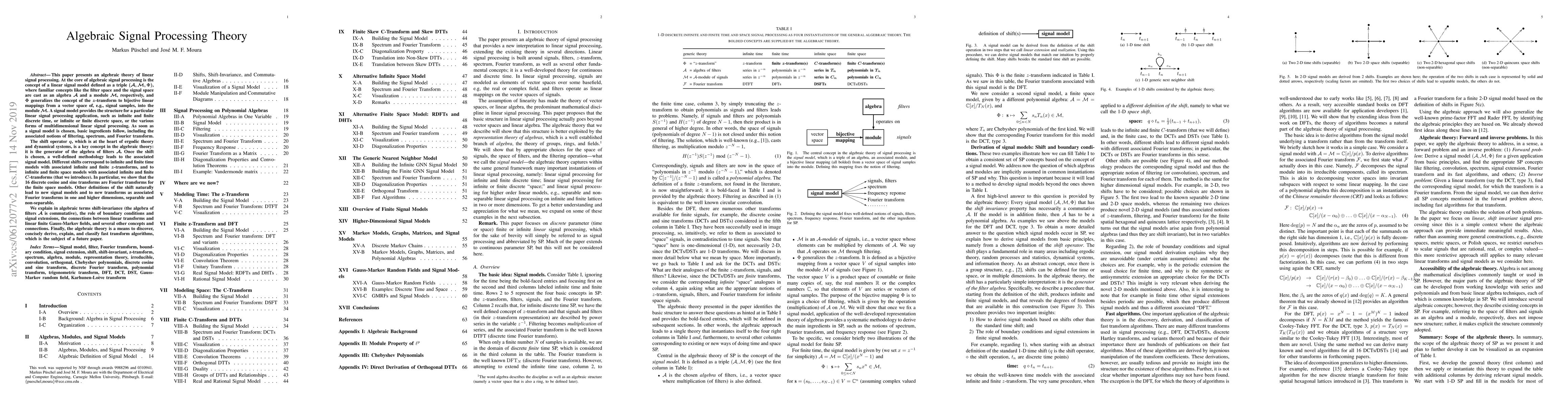 Thumbnail for Algebraic Signal Processing Theory