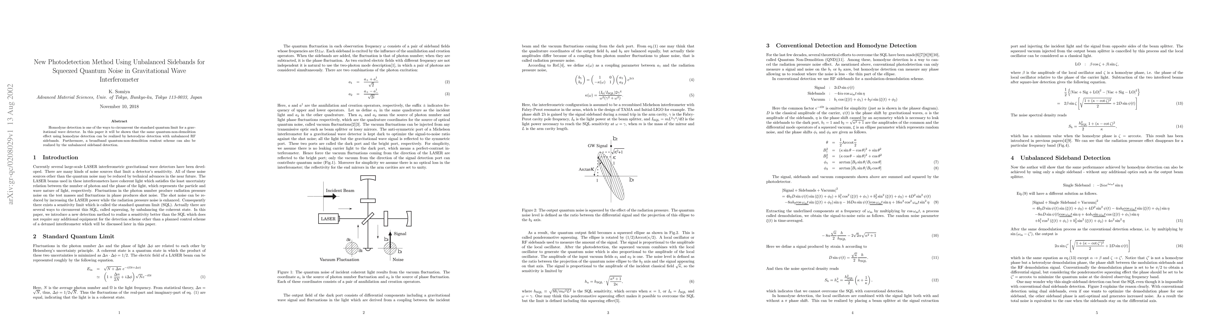Thumbnail for New Photodetection Method Using Unbalanced Sidebands for Squeezed
  Quantum Noise in Gravitational Wave Interferometer