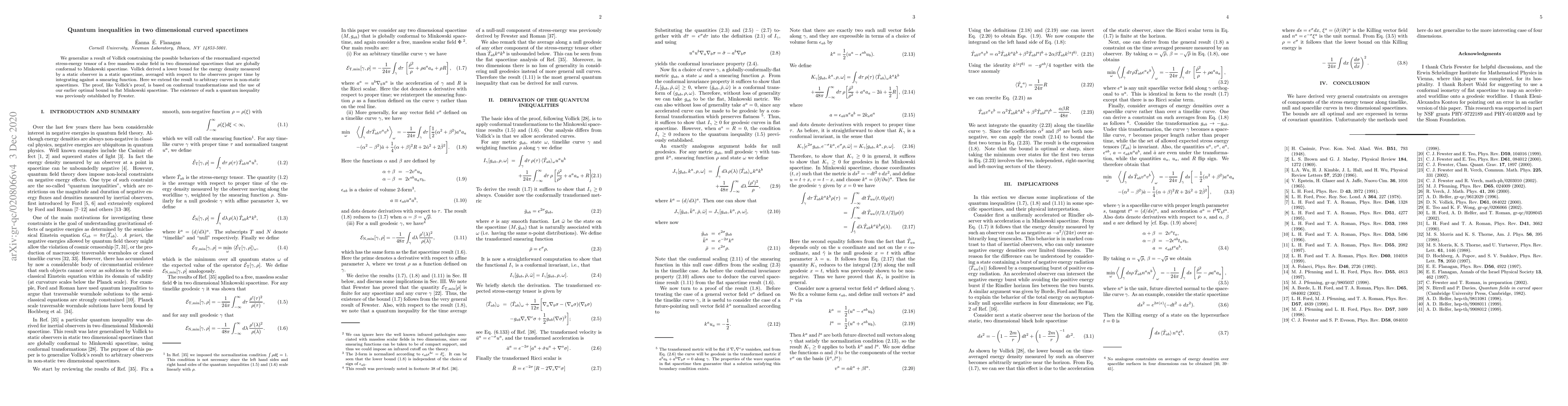 Thumbnail for Quantum inequalities in two dimensional curved spacetimes