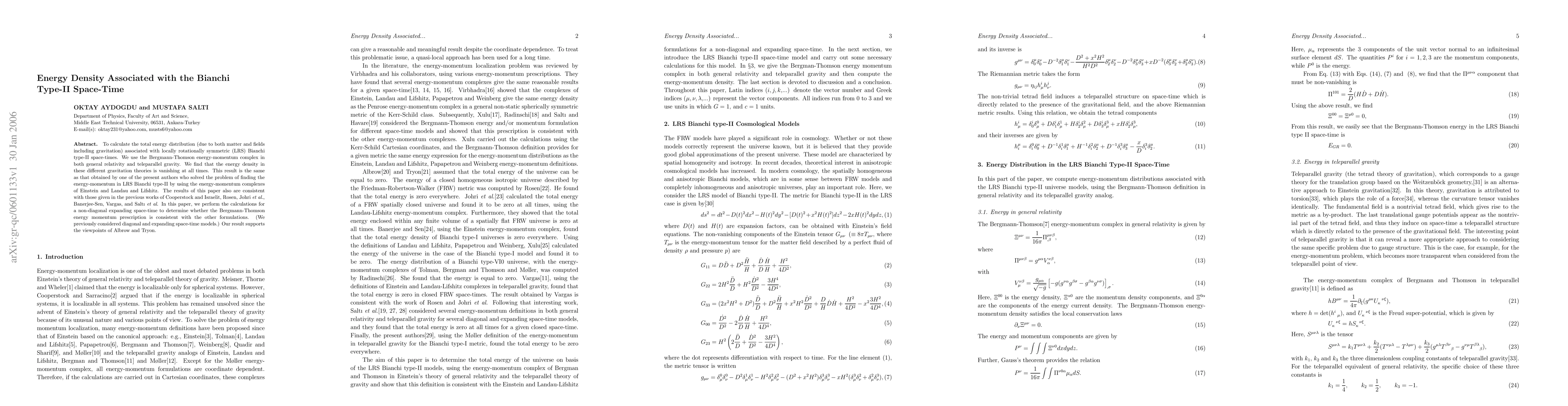 Thumbnail for Energy Density Associated with the Bianchi Type-II Space-Time