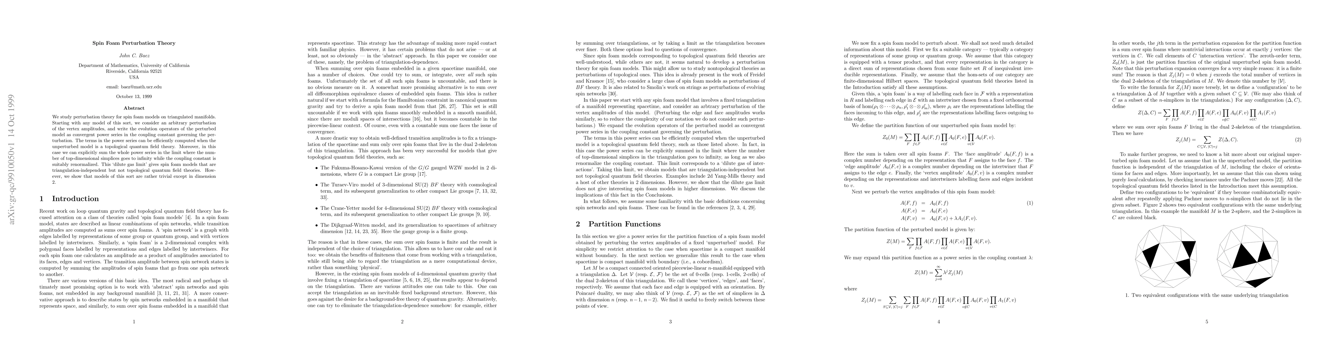 Thumbnail for Spin Foam Perturbation Theory