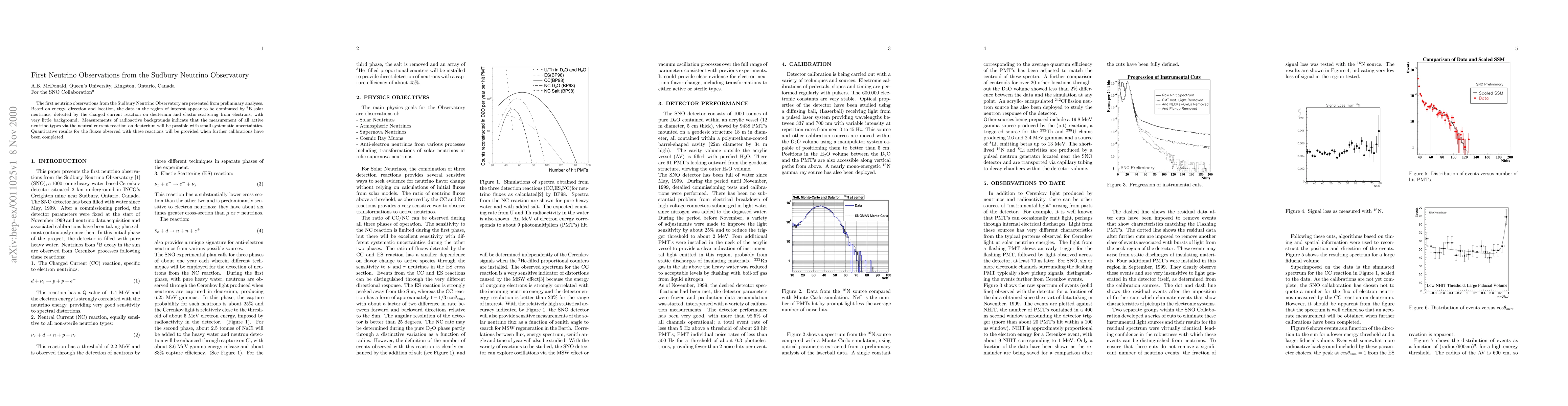Thumbnail for First Neutrino Observations from the Sudbury Neutrino Observatory