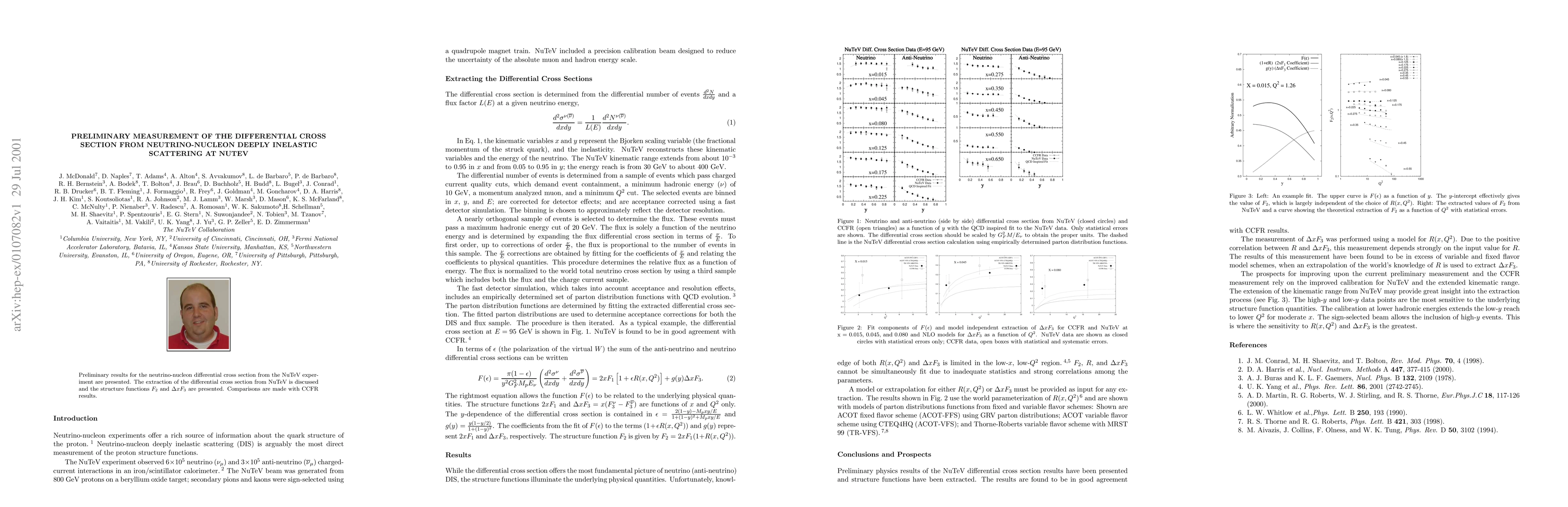 Thumbnail for Preliminary Measurement of the Differential Cross Section from
  Neutrino-Nucleon Deeply Inelastic Scattering at Nutev