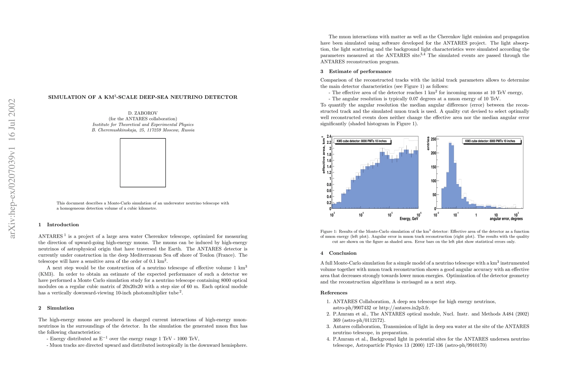 Thumbnail for Simulation of a KM3-scale deep-sea neutrino detector