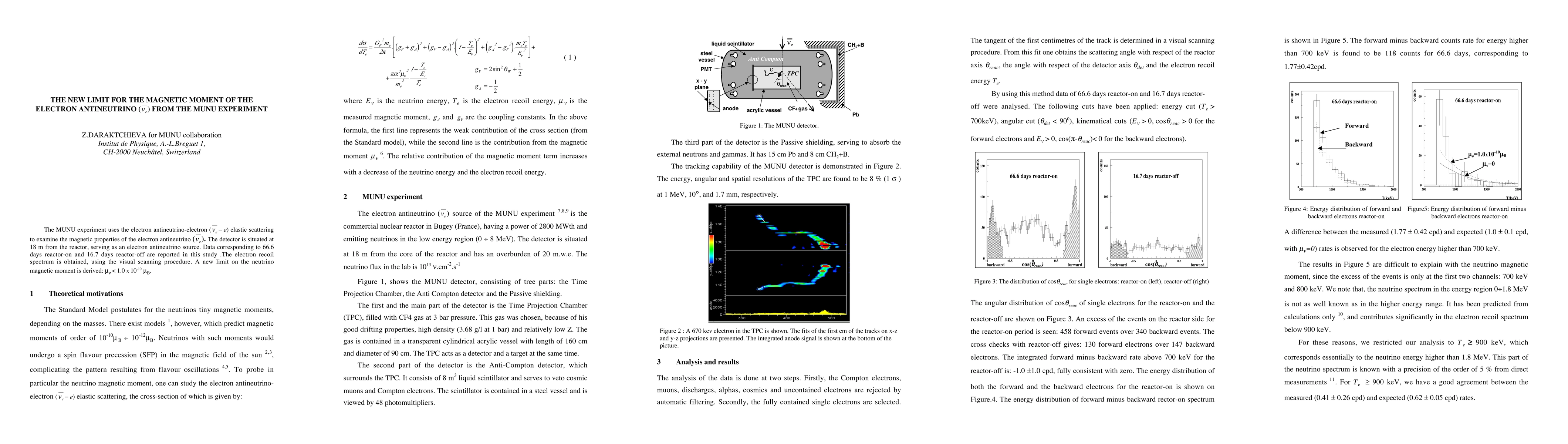 Thumbnail for The new limit for the magnetic moment of the electron antineutrino from
  the MUNU experiment