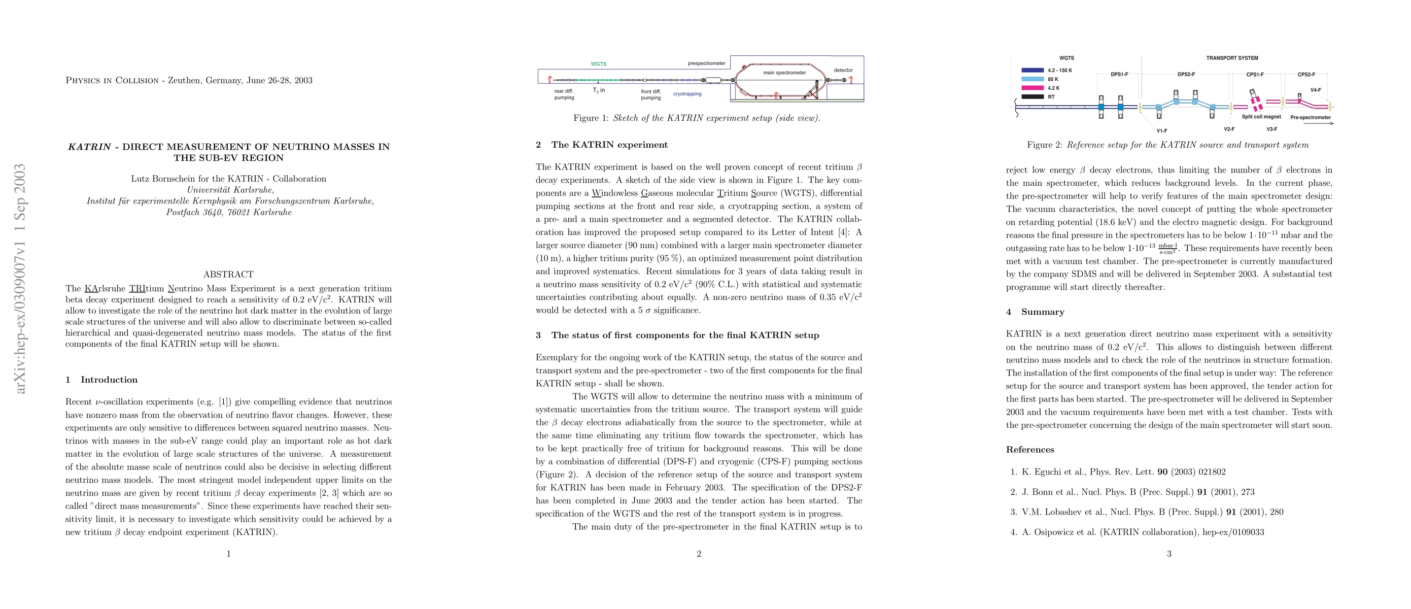 Thumbnail for Katrin - Direct Measurement of Neutrino Masses in the Sub-Ev Region