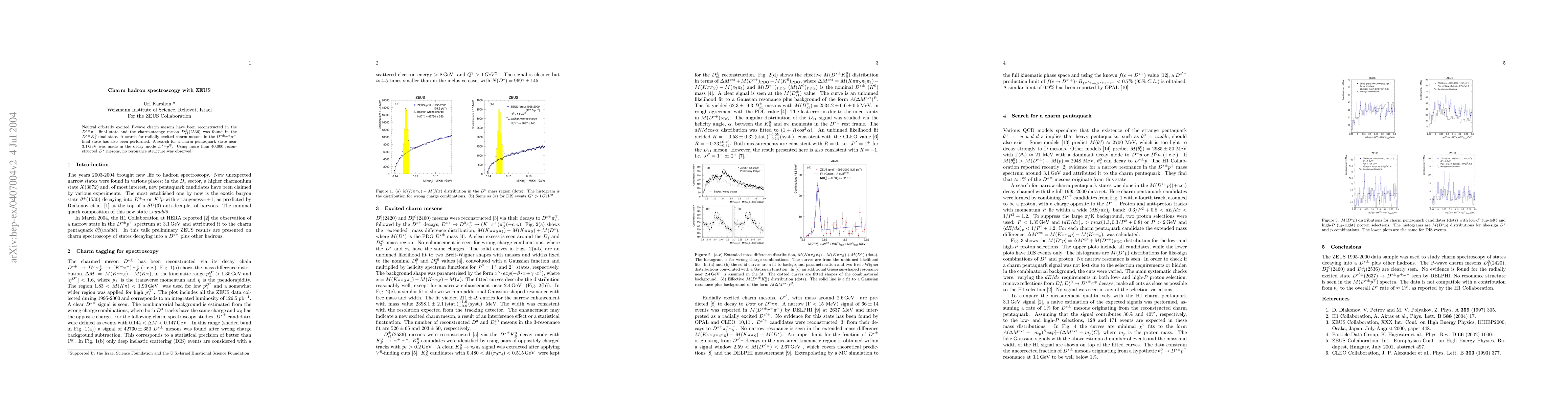 Thumbnail for Charm hadron spectroscopy with ZEUS