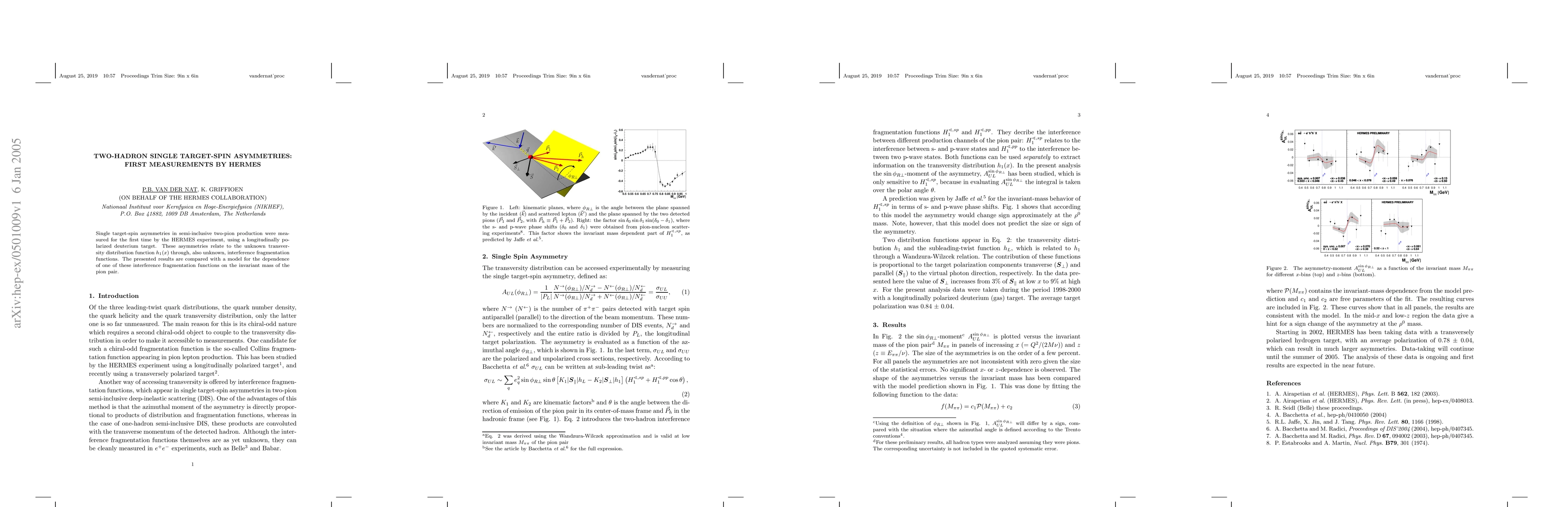Thumbnail for Two-hadron single target-spin asymmetries: first measurement by HERMES