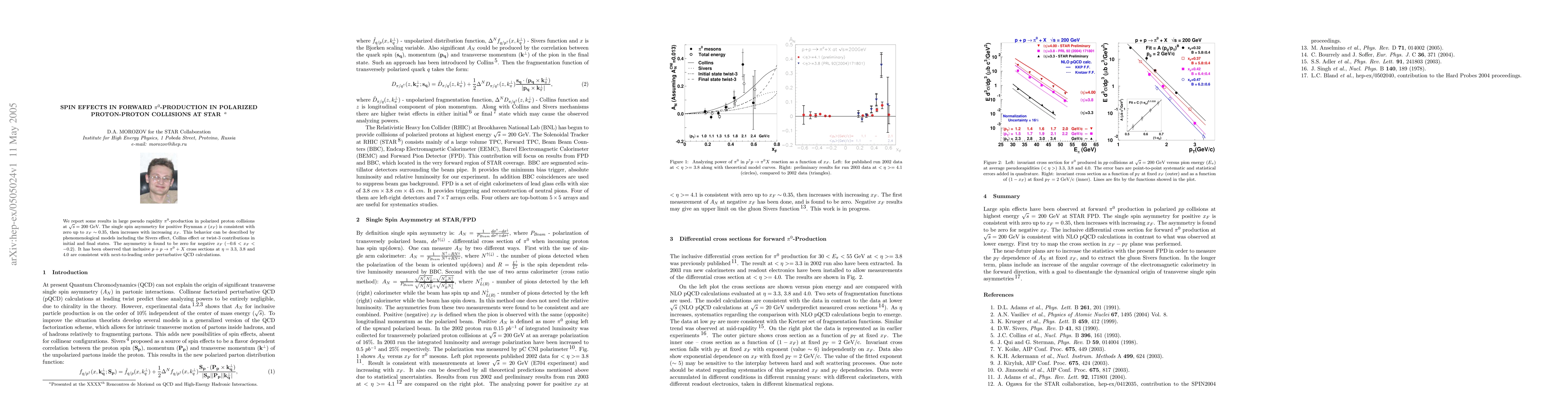 Thumbnail for Spin Effects in Forward pi^0-production in Polarized Proton-Proton
  Collisions at STAR
