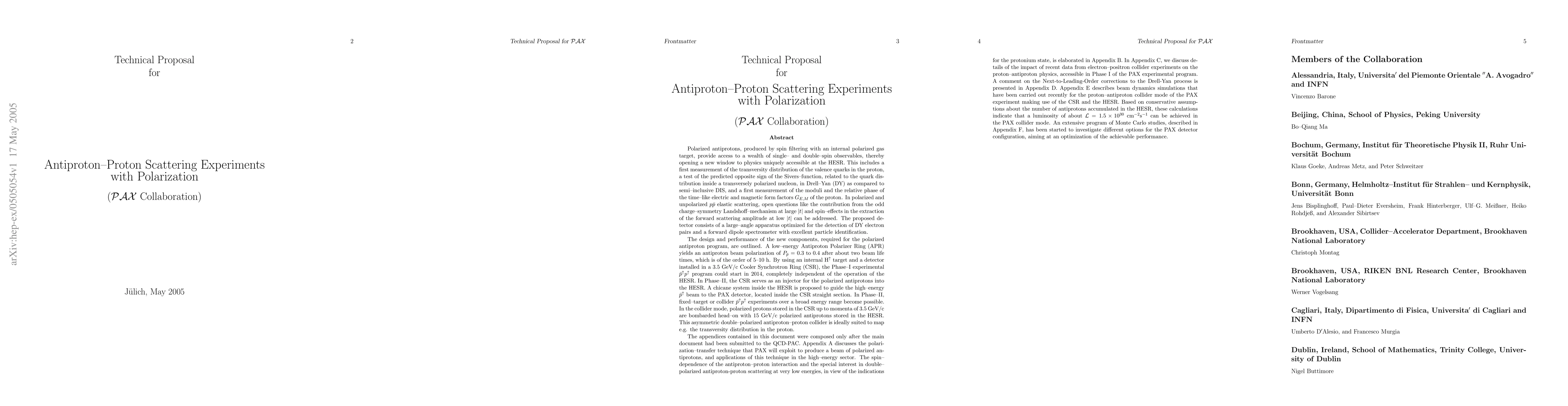 Thumbnail for Antiproton--Proton Scattering Experiments with Polarization