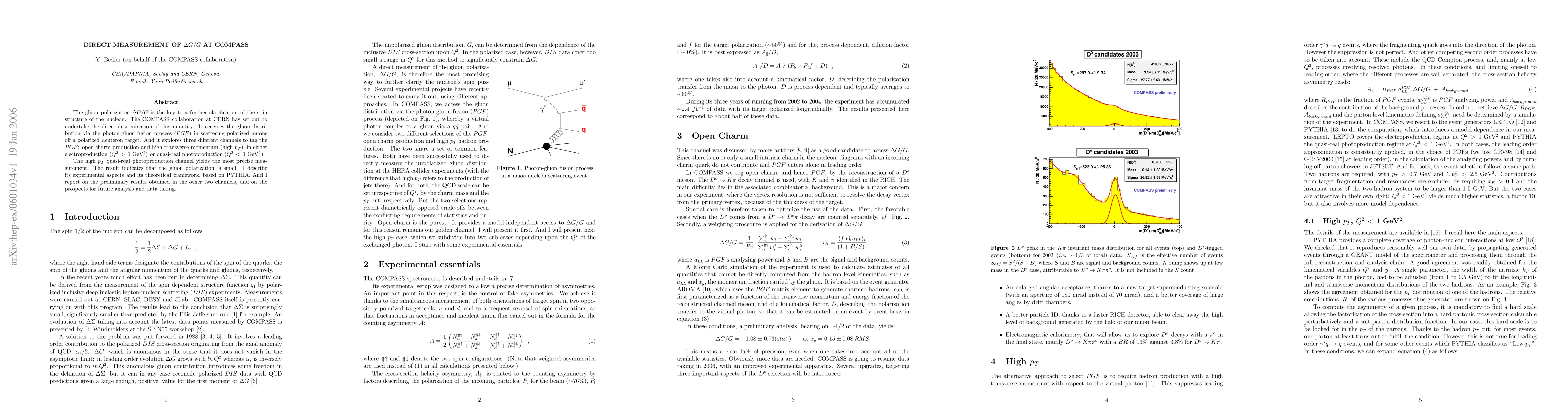 Thumbnail for Direct Measurement of \DeltaG/G at Compass