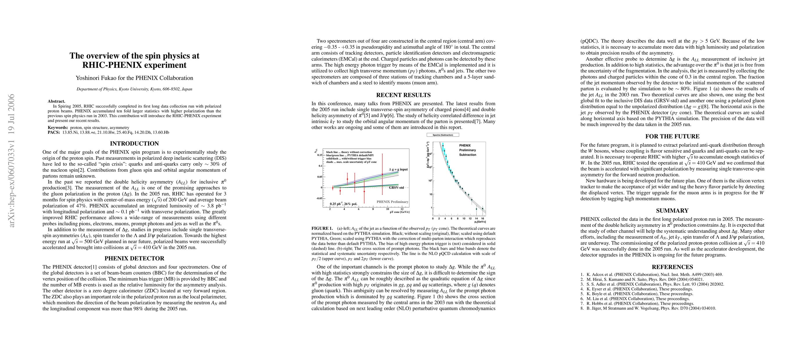 Thumbnail for The overview of the spin physics at RHIC-PHENIX experiment