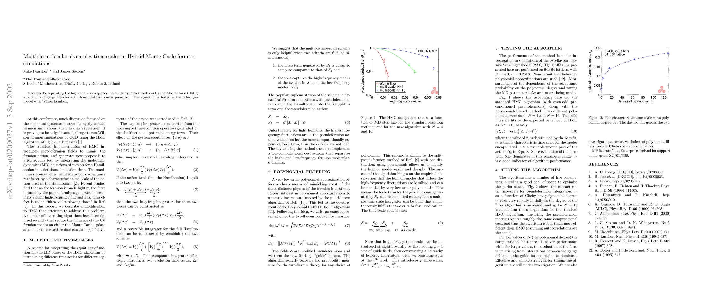 Thumbnail for Multiple molecular dynamics time-scales in Hybrid Monte Carlo fermion
  simulations