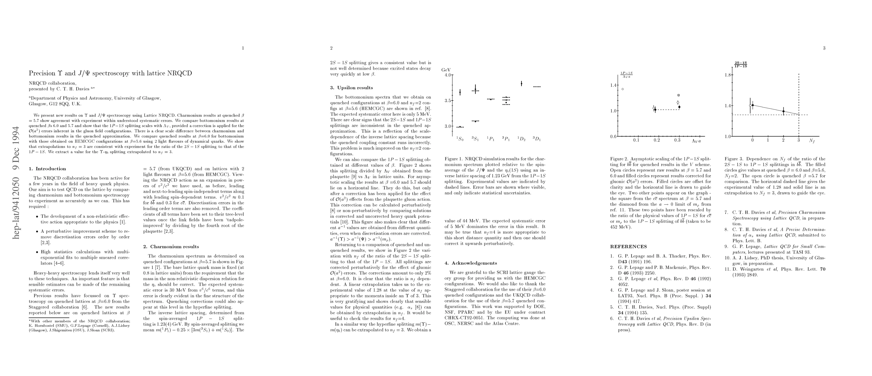 Thumbnail for Precision $\Upsilon$ and $J/\Psi$ spectroscopy with lattice NRQCD