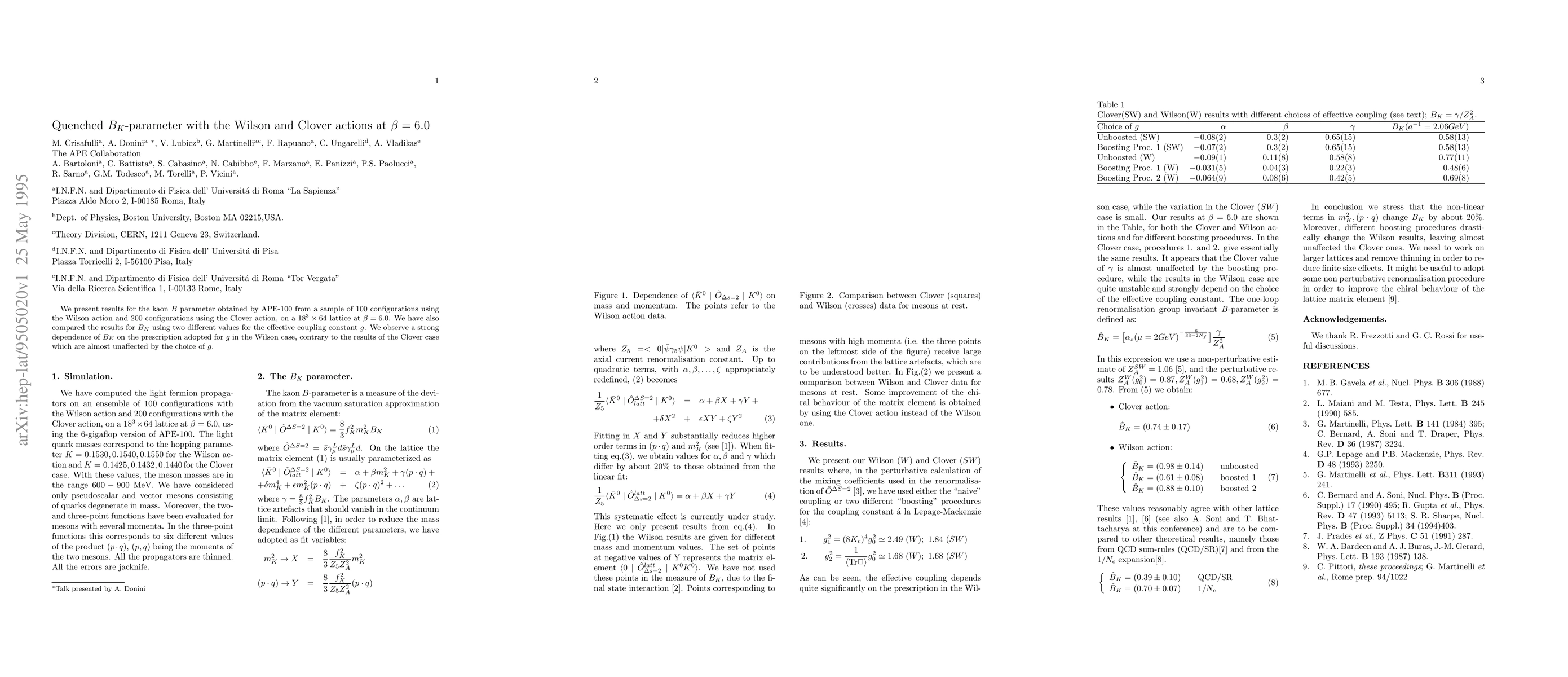 Thumbnail for Quenched $B_K$-parameter with the Wilson and Clover actions at $\beta =
  6.0$