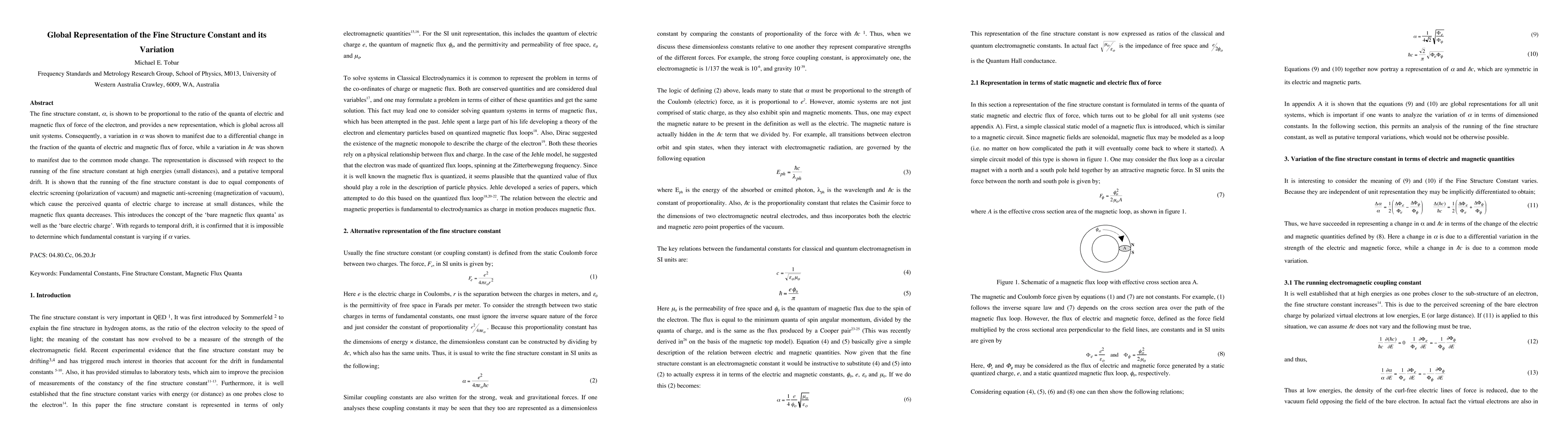 Thumbnail for Global Representation of the Fine Structure Constant and its Variation