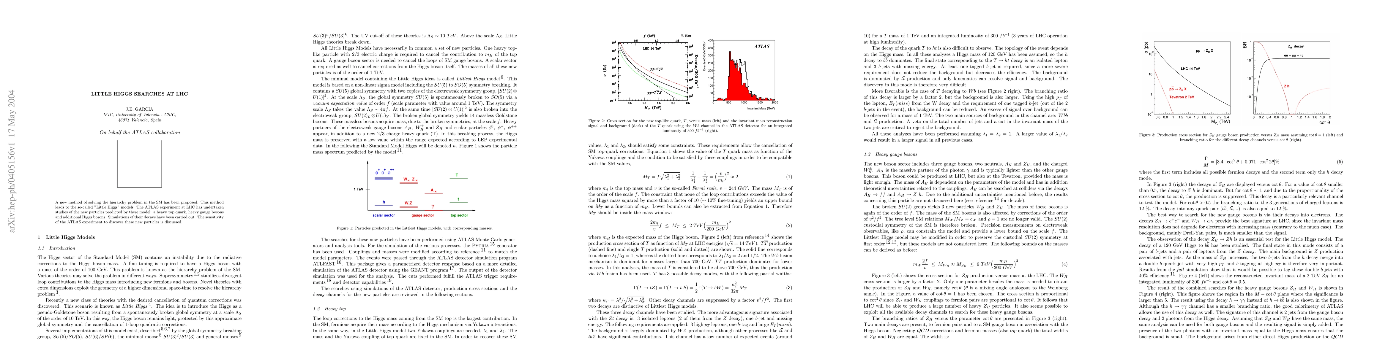 Thumbnail for Little Higgs searches at LHC