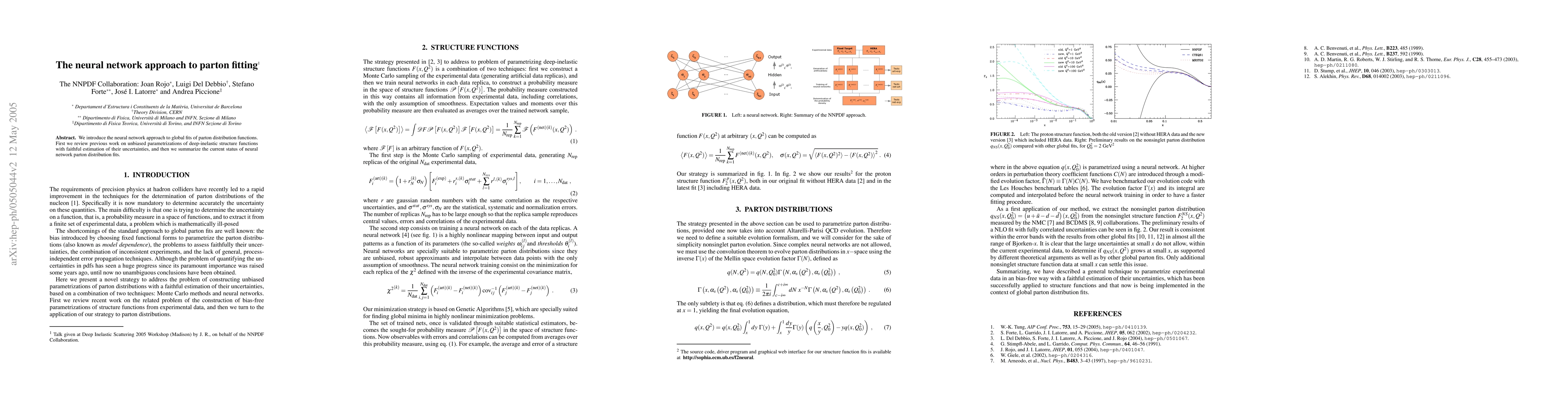 Thumbnail for The neural network approach to parton fitting