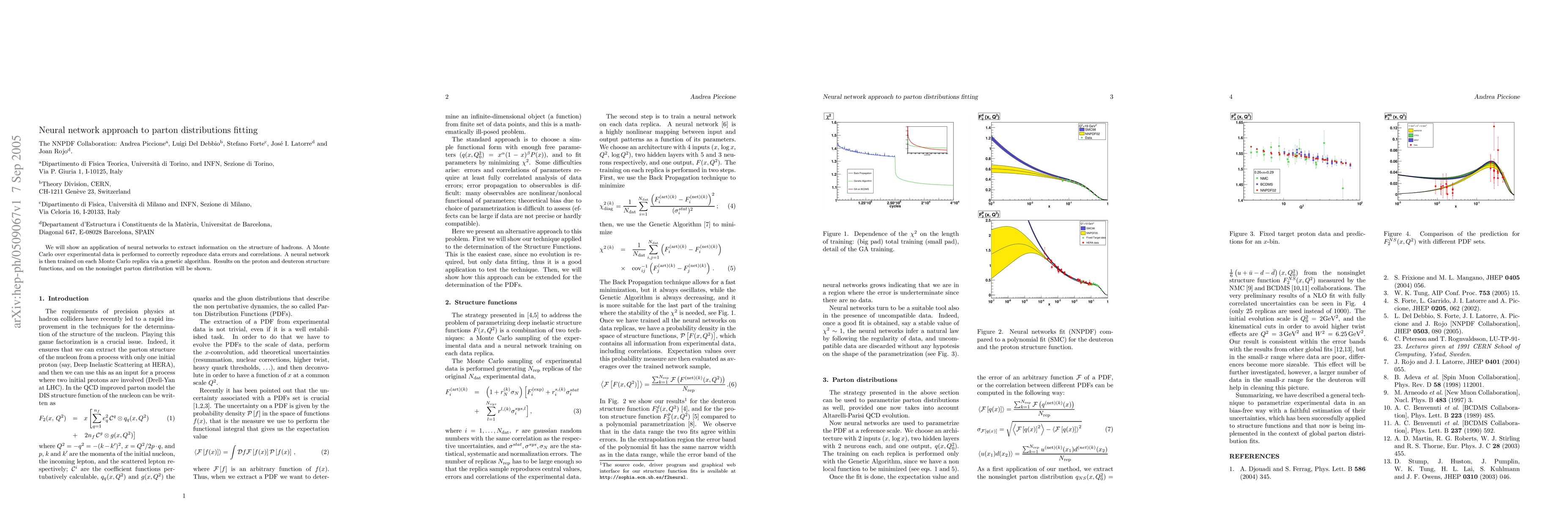 Thumbnail for Neural network approach to parton distributions fitting