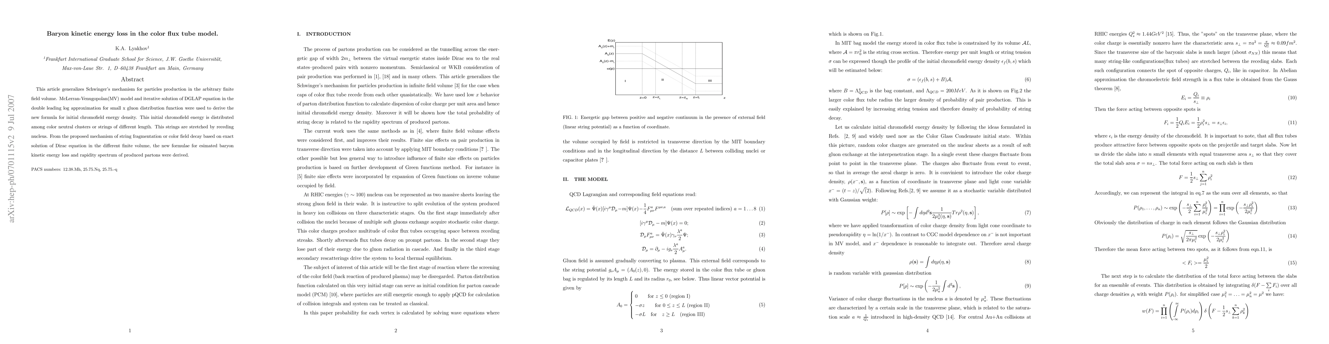 Thumbnail for Baryon kinetic energy loss in the color flux tube model