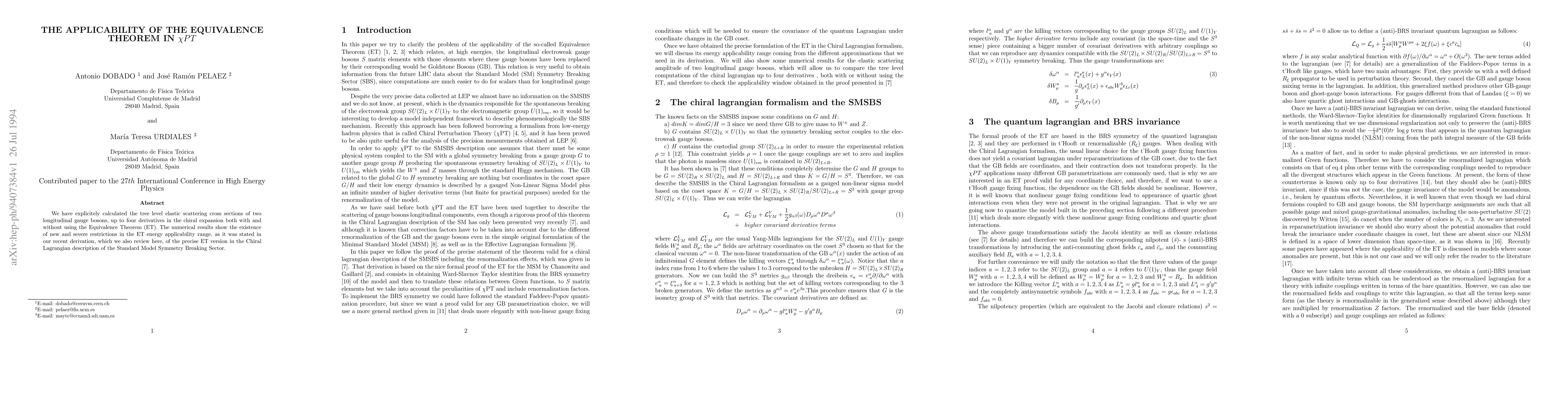 Thumbnail for The Applicability of the Equivalence Theorem in $\chi PT$