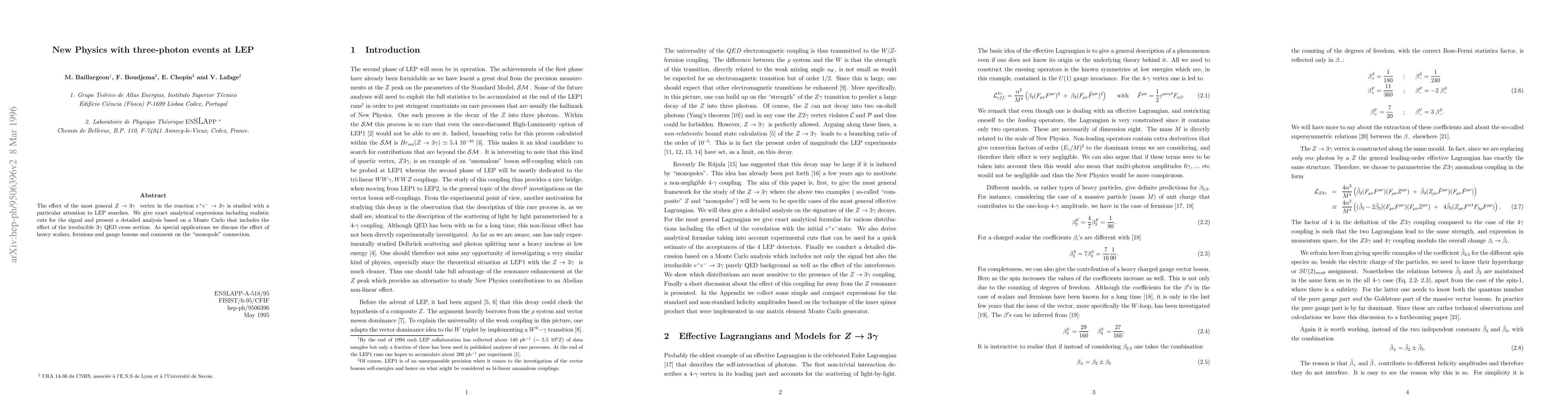 Thumbnail for New Physics with three-photon events at LEP