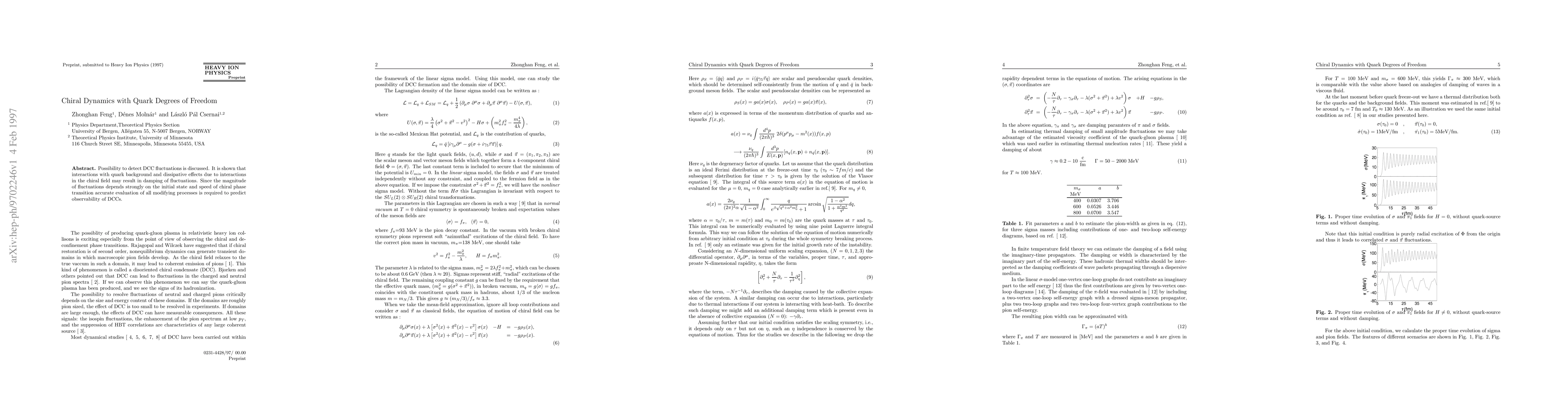 Thumbnail for Chiral Dynamics with Quark Degrees of Freedom