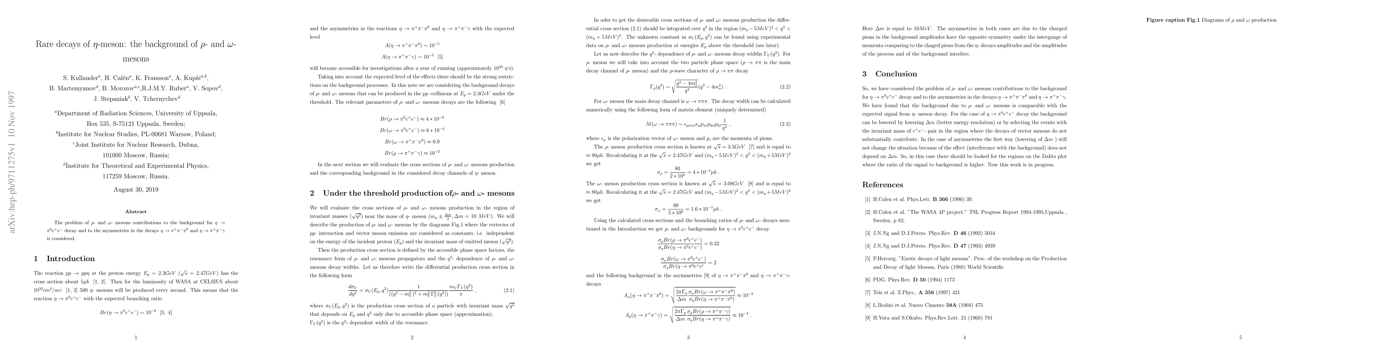 Thumbnail for Rare decays of \eta-meson: the background of \rho- and \omega- mesons