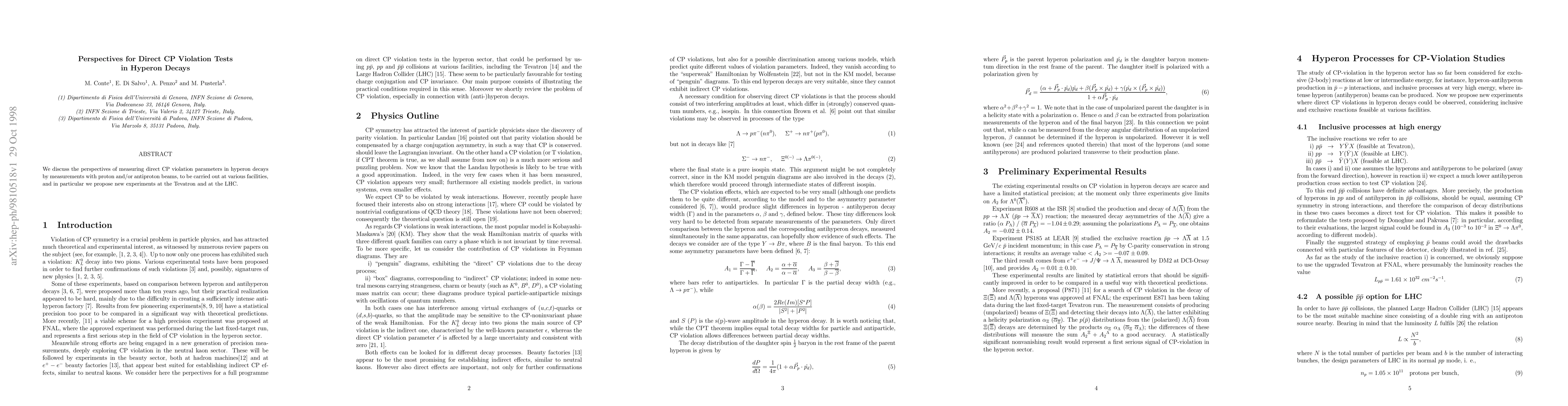 Thumbnail for Perspectives for Direct CP Violation Tests in Hyperon Decays
