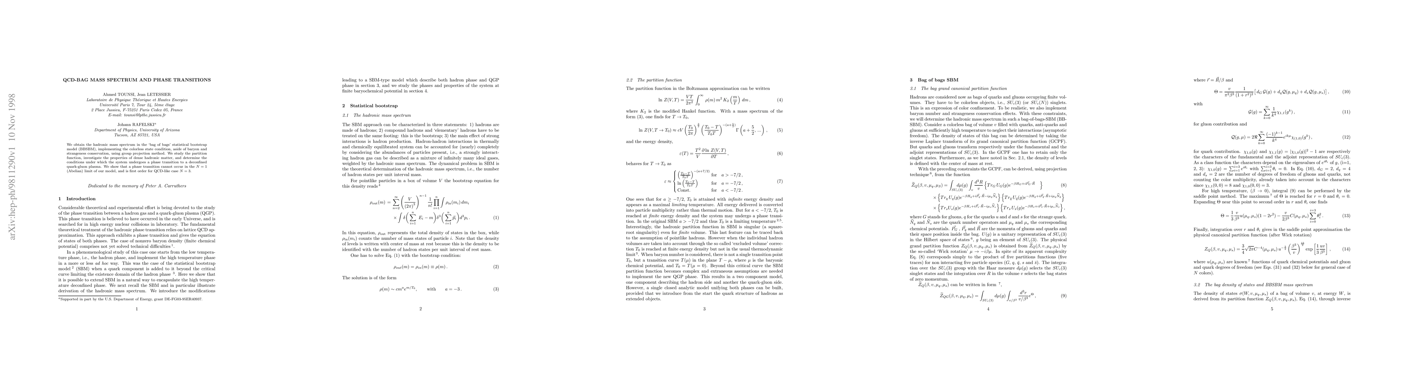 Thumbnail for QCD-bag mass spectrum and phase transitions