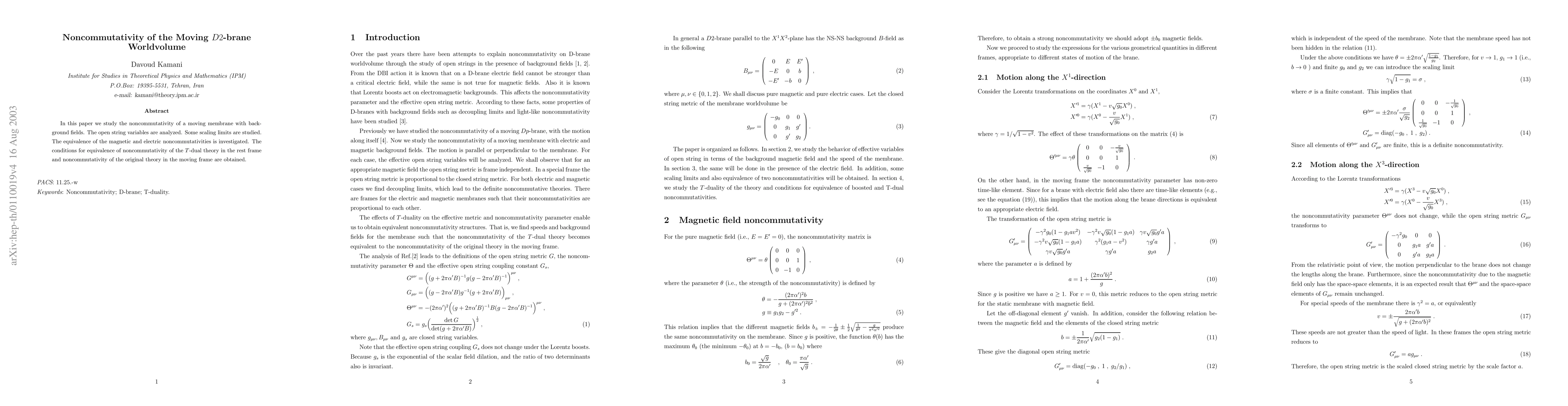 Thumbnail for Noncommutativity of the Moving D2-brane Worldvolume