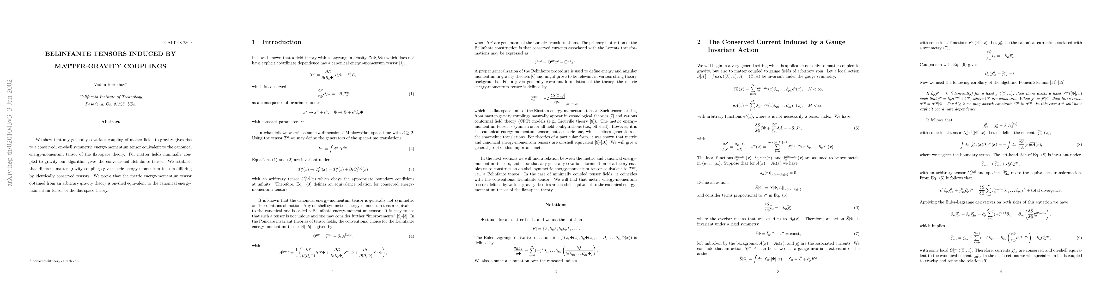Thumbnail for Belinfante Tensors Induced by Matter-Gravity Couplings