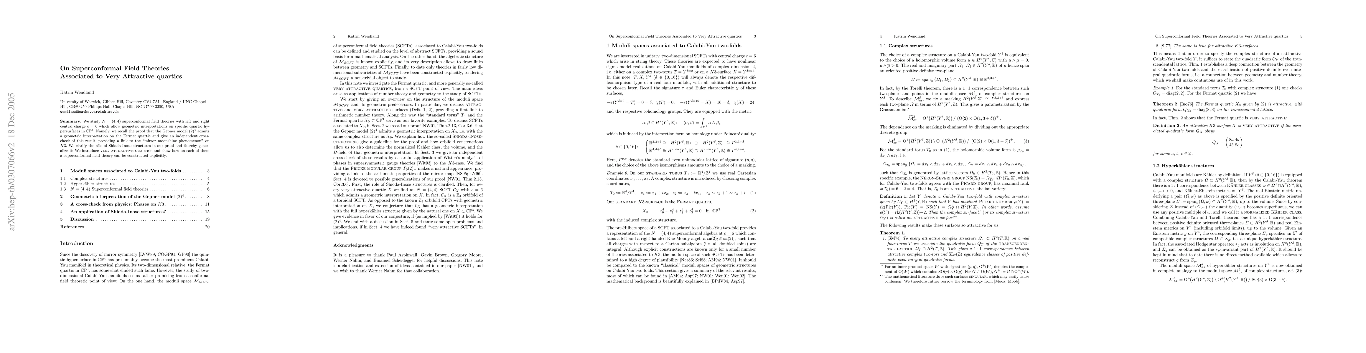 Thumbnail for On Superconformal Field Theories Associated to Very Attractive Quartics