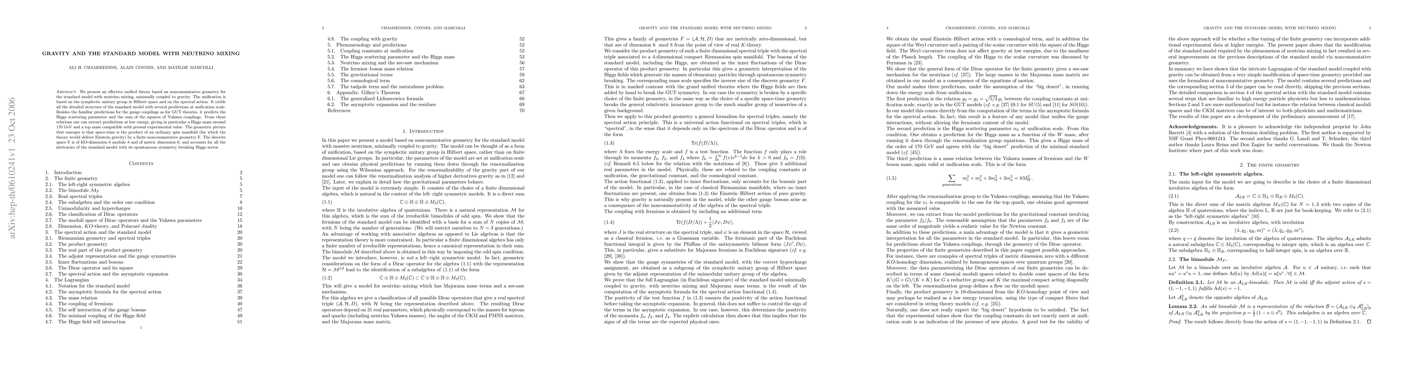 Thumbnail for Gravity and the standard model with neutrino mixing