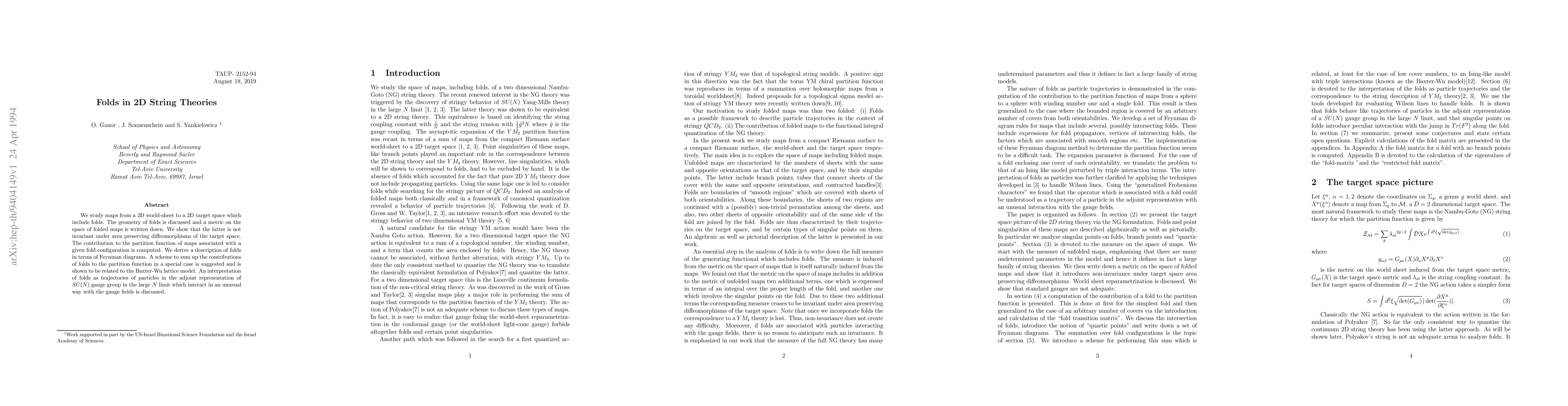 Thumbnail for Folds in 2D String Theories