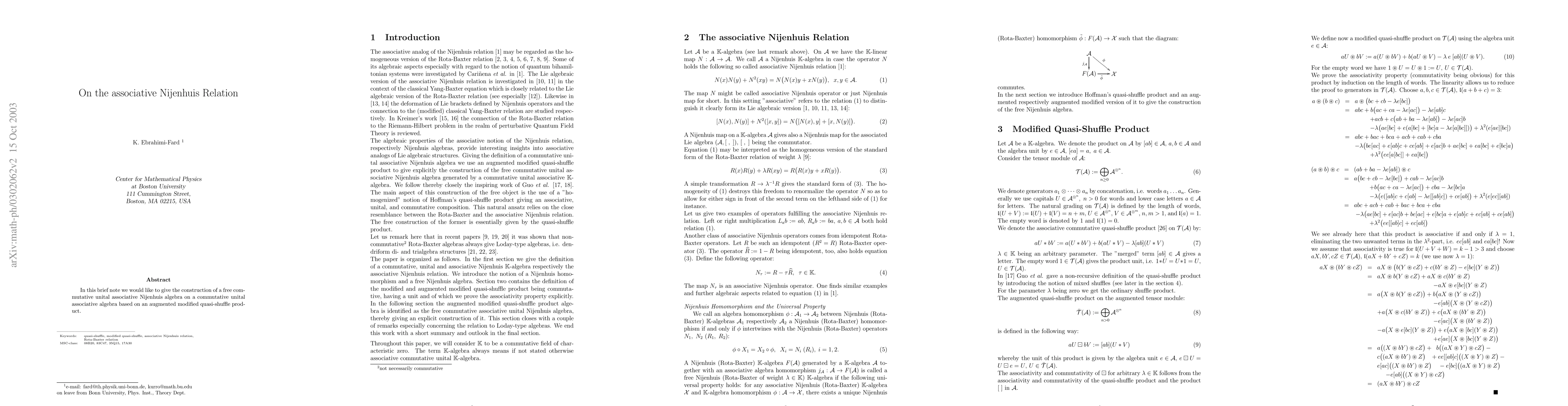 Thumbnail for On the associative Nijenhuis Relation